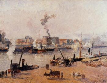 Camille Pissarro : Fog, Morning, Rouen II
